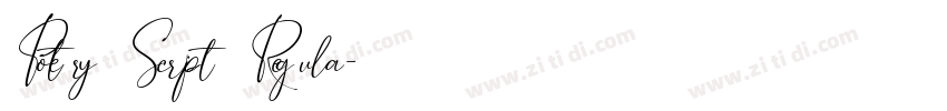 Poetry Script Regula字体转换
